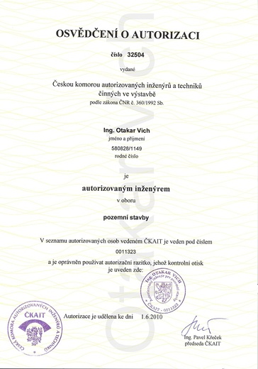 Autorizace Pozemní stavby