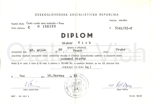Diplom Vysoká škola
